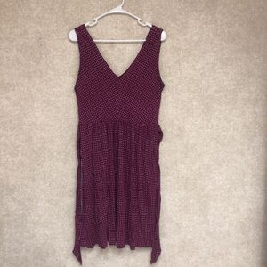 Ann Taylor Loft Women's Dress Size Medium M Purple Sleeveless V Neck Dress